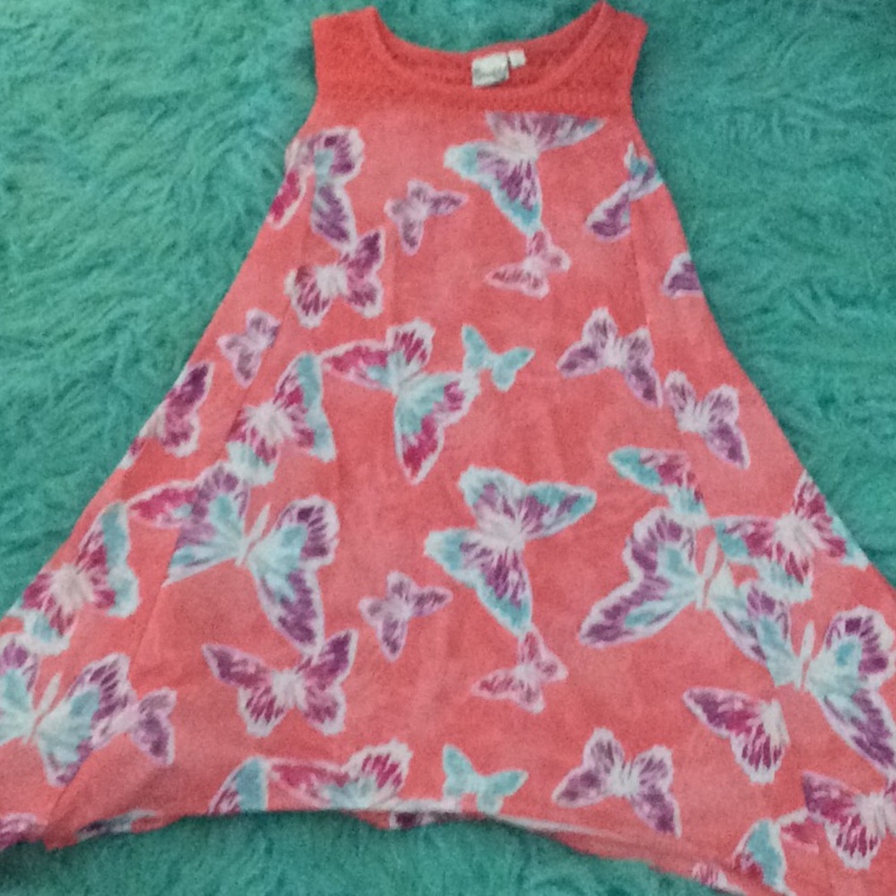 Pink butterfly dress